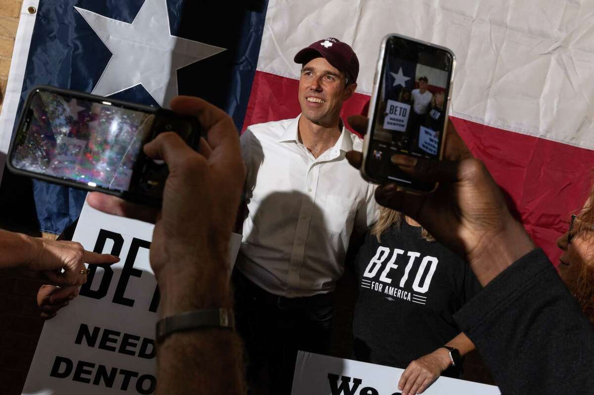 Beto O'Rourke, Democratic gubernatorial candidate for Texas, during a campaign event in Denton, Texas, US, on Wednesday, Sept. 7, 2022. O’Rourke's frequent campaign stops throughout the state are a key part of his effort to persuade Texans that he’s best positioned to address the day-to-day issues they care about most. Photographer: Shelby Tauber/Bloomberg