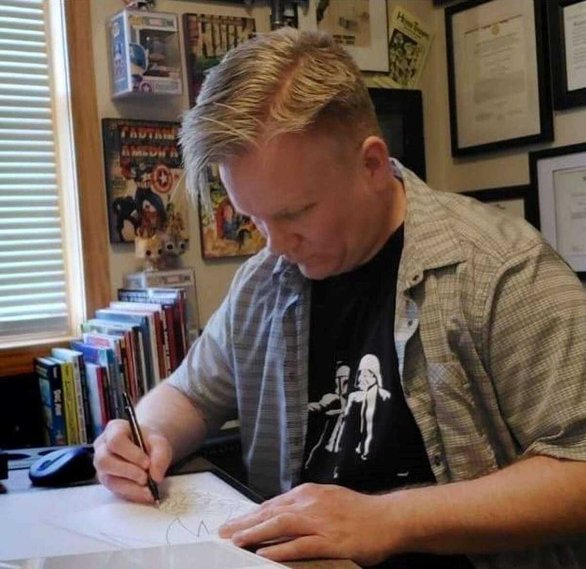 “I really learned that drawing was something that I like to do, but it also helped me keep everything stable, you know, keep a level-headed mind, so it was very beneficial,” said retired Air Force Master Sgt. Dylan Bolander, who has since written and illustrated the children’s book, “Heathee and the Double Rainbow Tale.”
