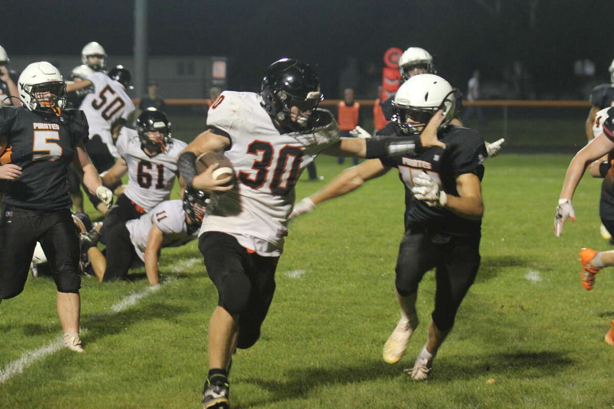 Ubly's Seth Maurer scored two touchdowns against Harbor Beach. The Bearcats host Saginaw Nouvel in Week 10.
