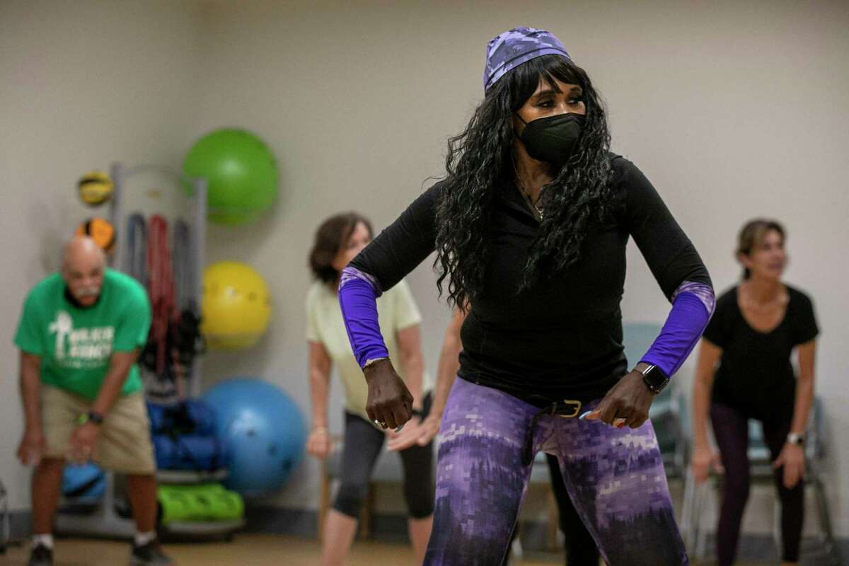 Donna Gordon leads her hip-hop twerking class at the Walker Ranch Senior Center on Friday. 