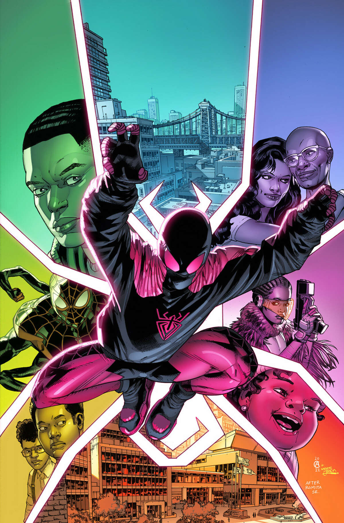 Variant cover for "Miles Morales: Spider-Man" No. 42 by San Antonio artist Chris Allen. Allen recently was announced as an exclusive artist at Marvel Comics.