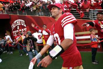 Santa Clara, United States. 15th Aug, 2021. San Francisco 49ers quarterback  Jimmy Garoppolo (10) looks at the scoreboard in the second quarter against  the Kansas City Chiefs at Levi's Stadium in Santa