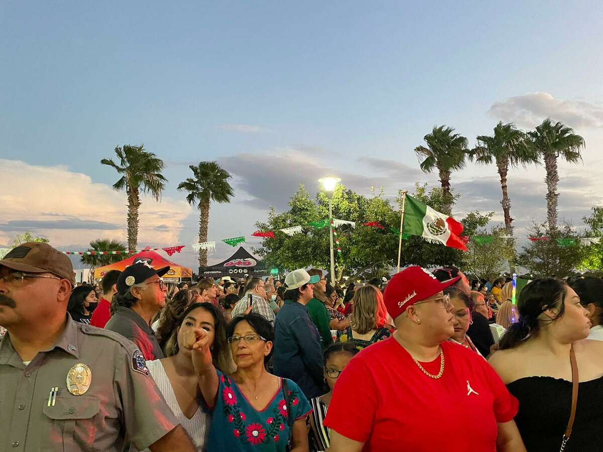 Onlookers are pictured at the traditional El Grito of Independence last week.
