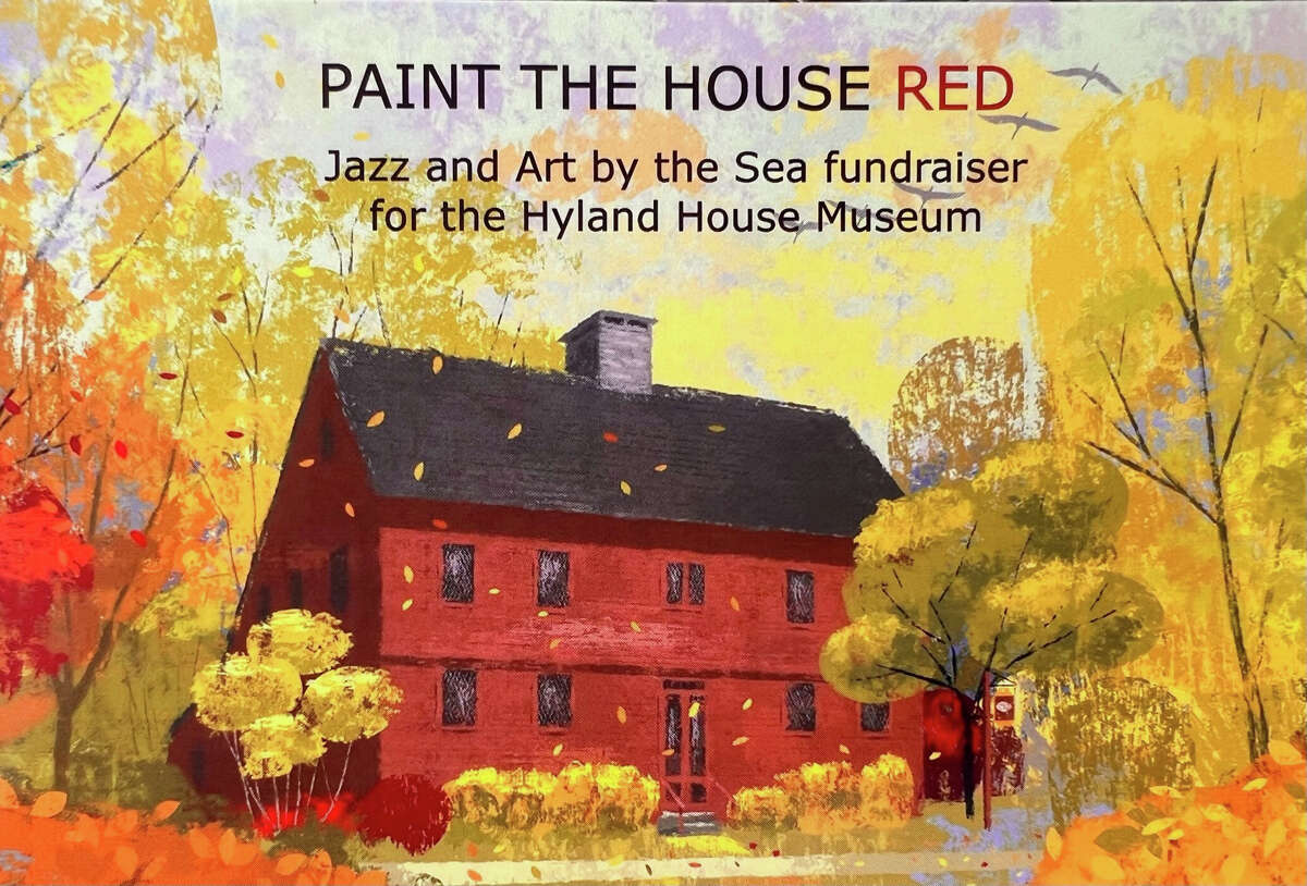 The flyer for the event shows the Hyland House in its rich red paint.