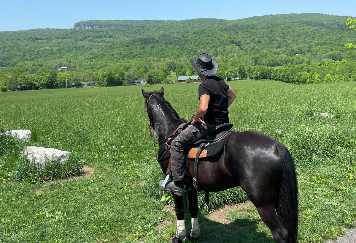 Michael Kefer trains wild horses rounded up by the Bureau of Land Management on public lands. One of his mustangs, Crow, recently caused a stir in the village of New Paltz.