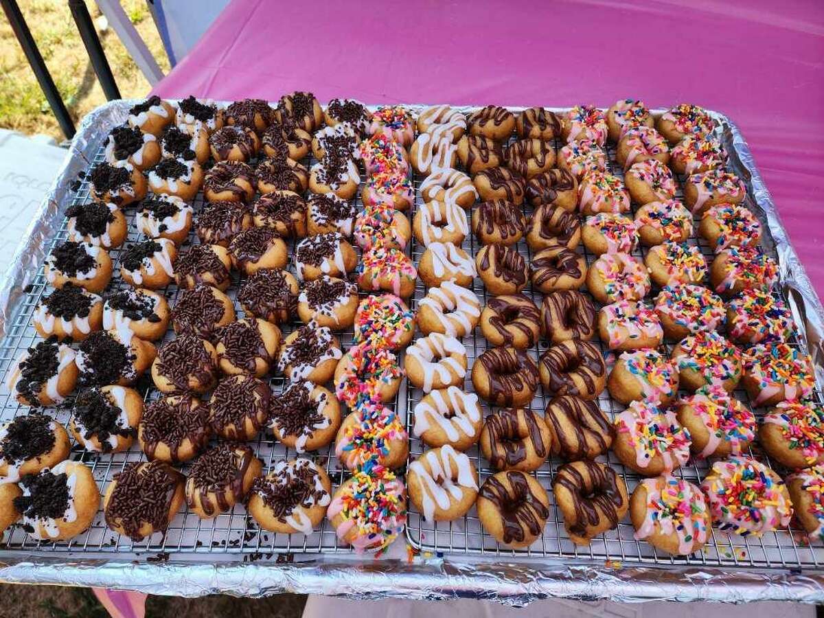 A sampling of the donuts on offer at So Fresh Doughnut Co.’s stand at the Norwalk Oyster Festival held Sept. 9-11, 2022. A Stamford store of the donut purveyor is scheduled to open on Hope Street later this month.