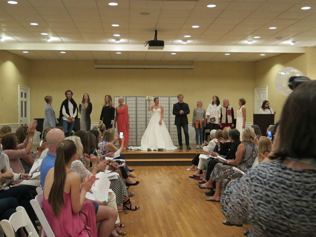 Models take the runway for the Sustainable Designer Fashion Show, hosted by the Darien Community Association on Wednesday, September 14.