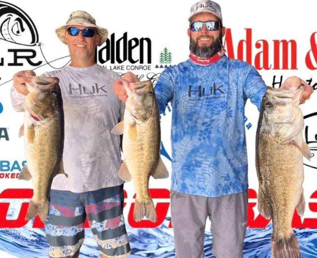 Michael Haworth and Dan Pinnell came in first place in the CONROEBASS Summer Series Tournament with a stringer weight of 17.82 pounds. They also had the second place big bass that weighed 7.84 pounds.