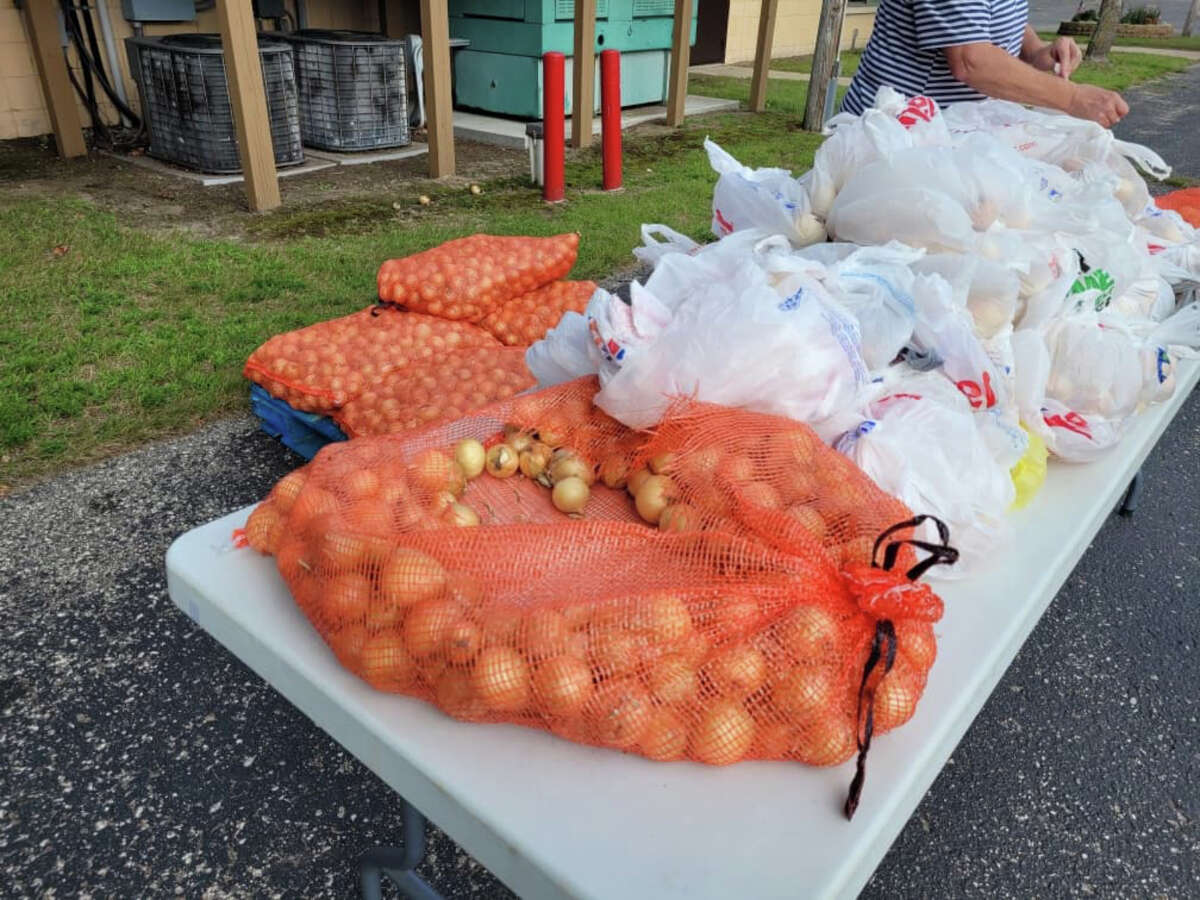 Hundreds of people receive fresh, healthy foods nearly once a month thanks to Luther Lions members raising funds and coordinating a Feed America drive. 