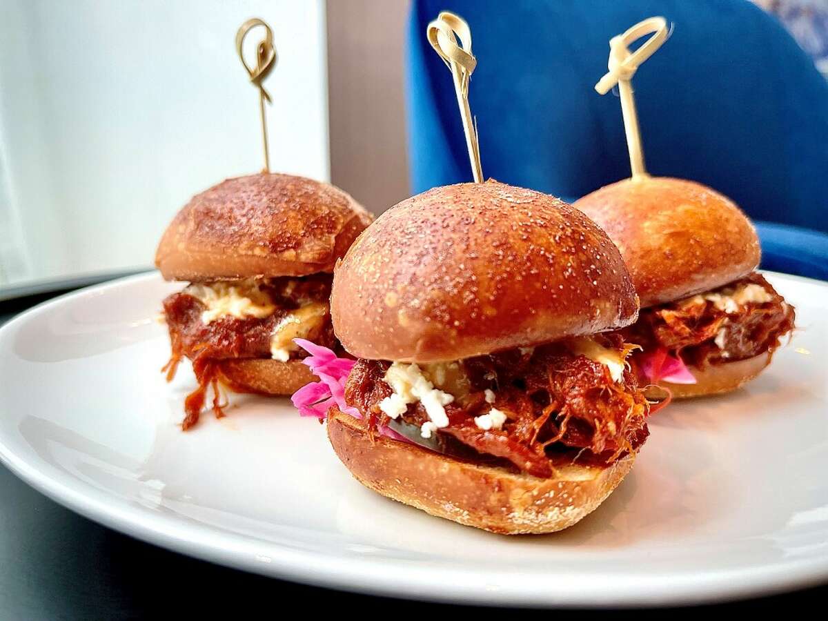 Real Agave puts a Mexican spin on sliders, incorporating carnitas confit.