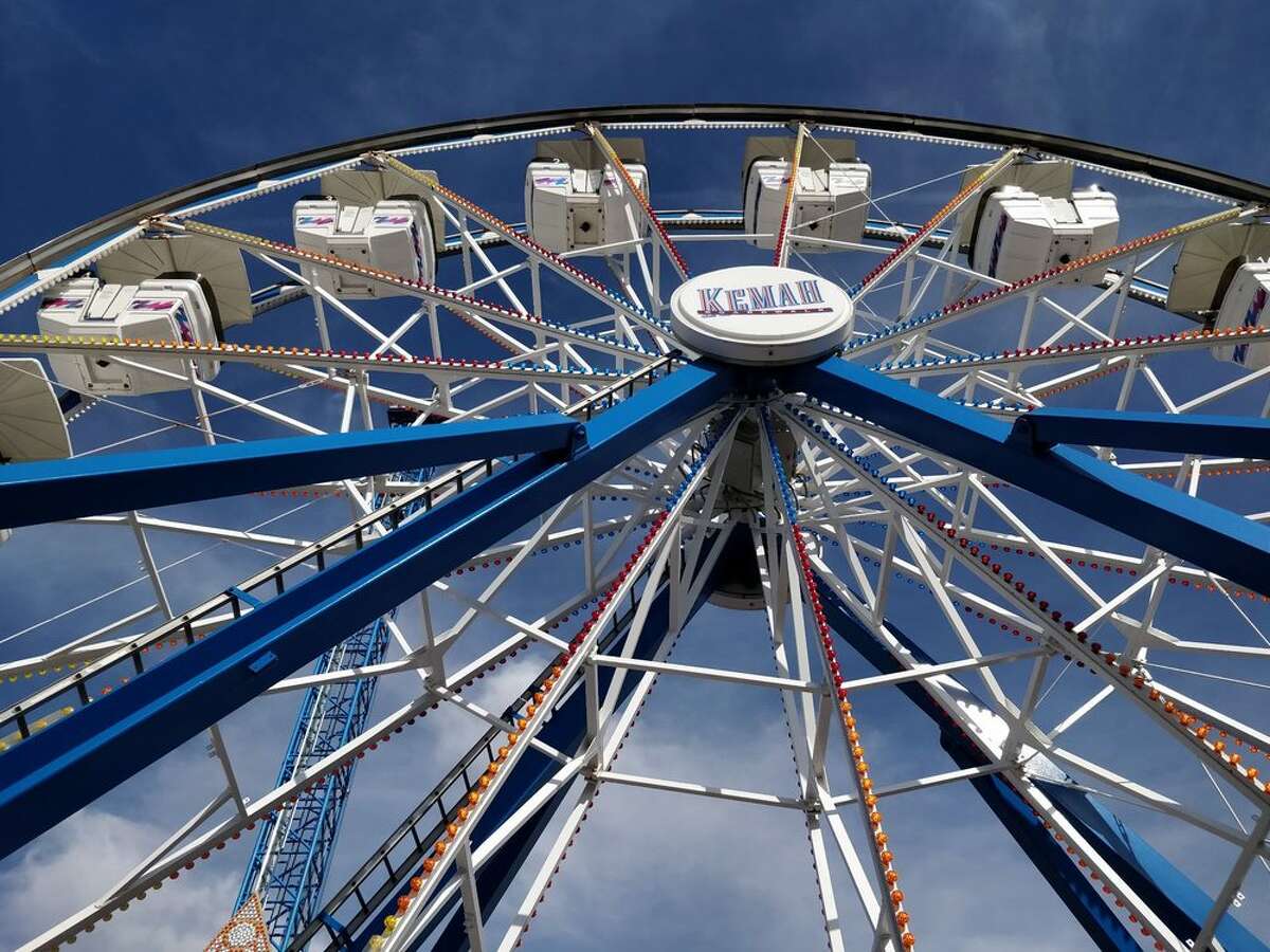 A Ferris wheel at the Kemah Boardwalk in Seabrook, Texas.