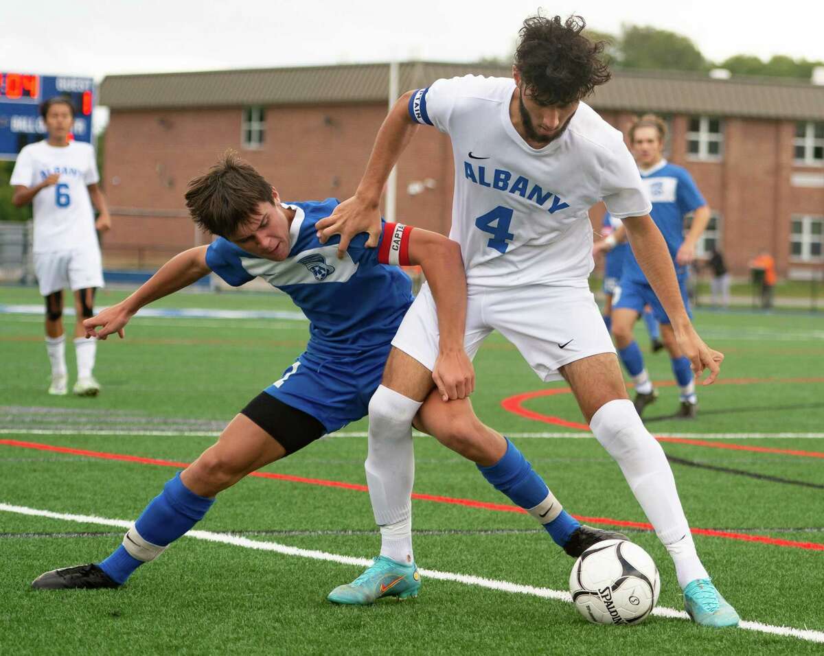 Saratoga Springs' Ryan Farr, left, had 20 goals and 11 assists this season.