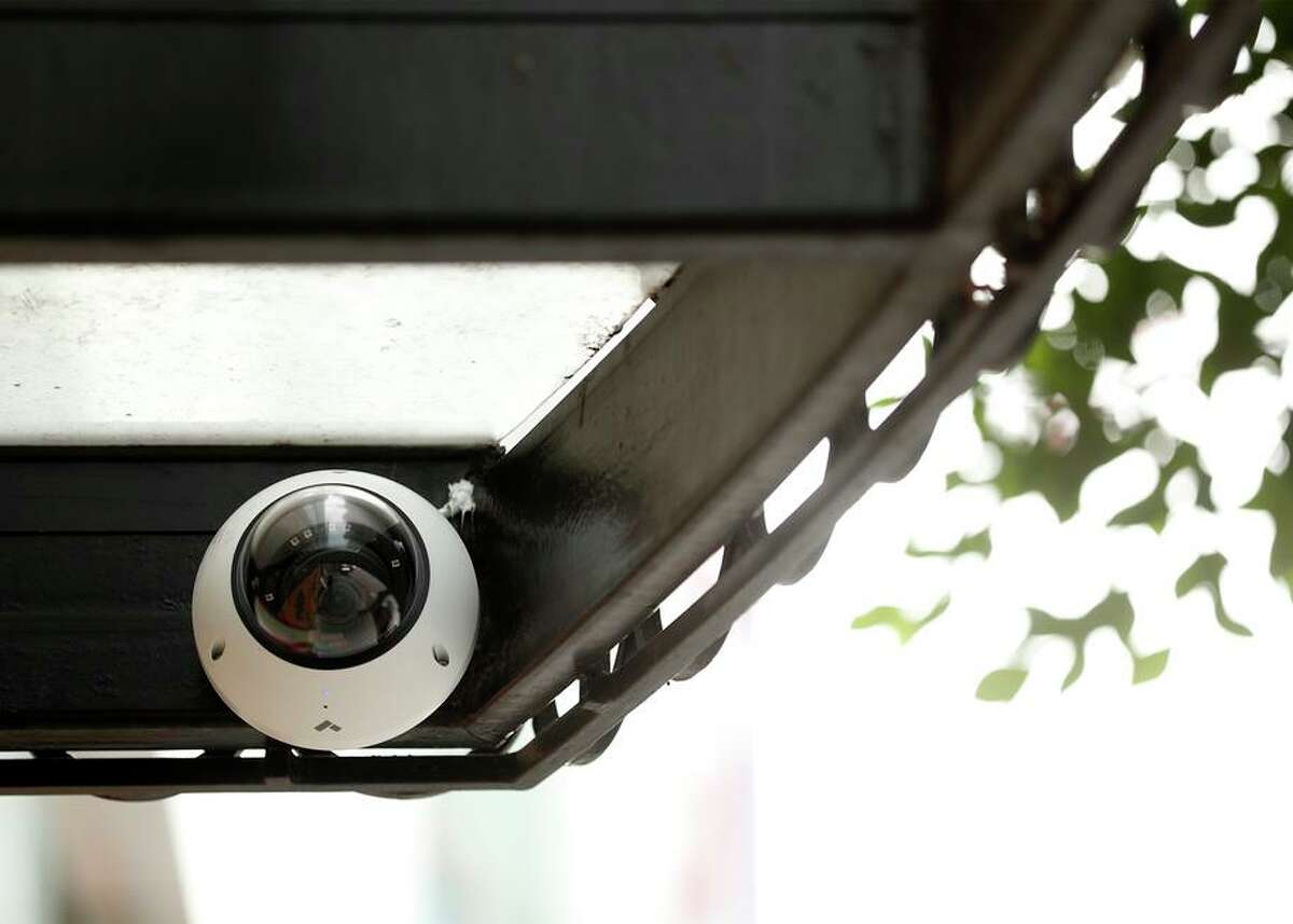 A surveillance camera on Howard Street in San Francisco, Calif., on Wednesday, October 7, 2020.