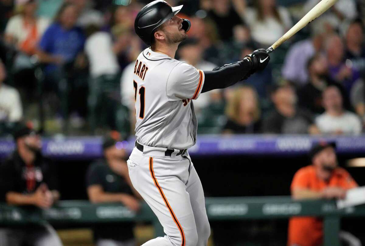 Joey Bart's odd night, lots of doubles help Giants top Rockies, 6-3