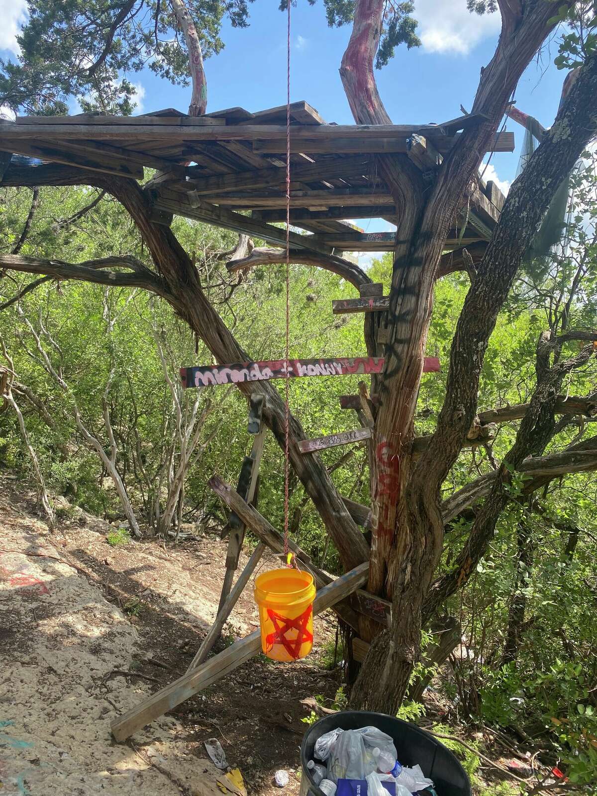 The treehouse used by the public inside the land that is proposed to be townhomes