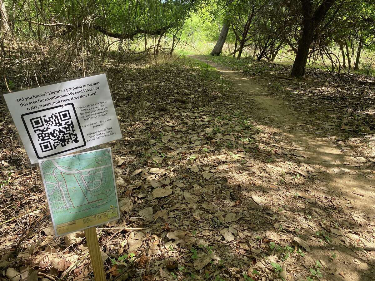 An exciting non-city trail inside the property that is planned for townhomes.
