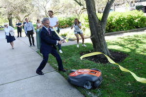 Greenwich welcomes new robot lawn mower to the team