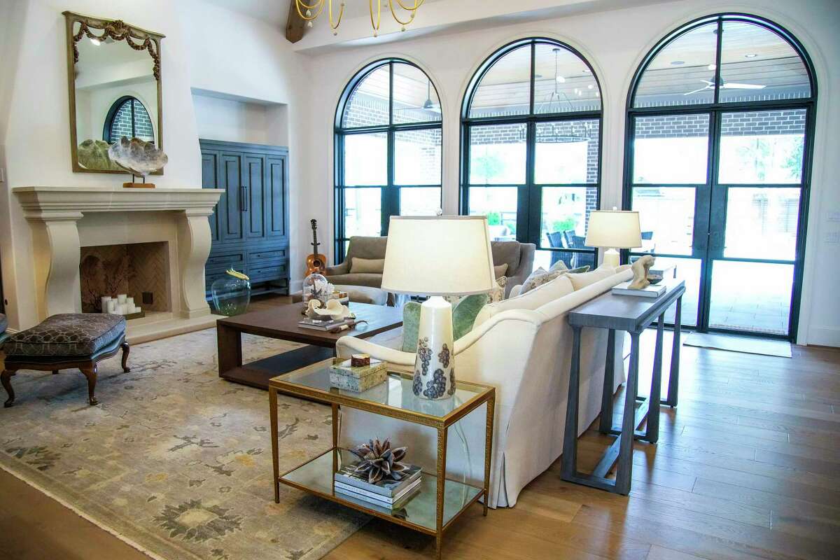 The living room in the home of Russell and Denise Bass photographed on Thursday, Aug. 4, 2022 in Tomball.