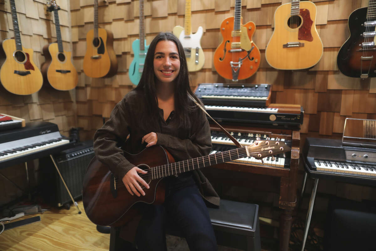 Riley Cotton, a Litchfield resident, recorded her first album this summer, "A House with Blue Siding," at On Deck Studios in Northfield.  