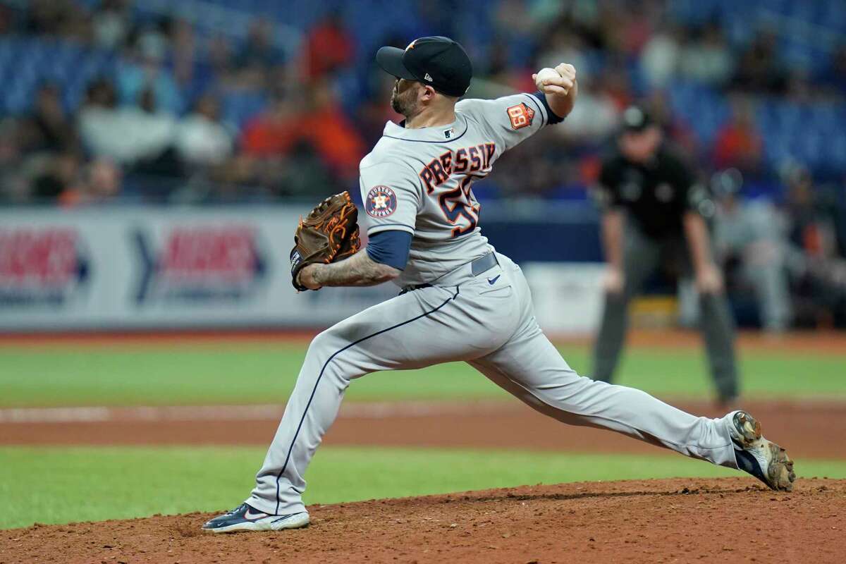 The good health and consistent performance of the starters have lightened the load on Astros relievers like Ryan Pressly.