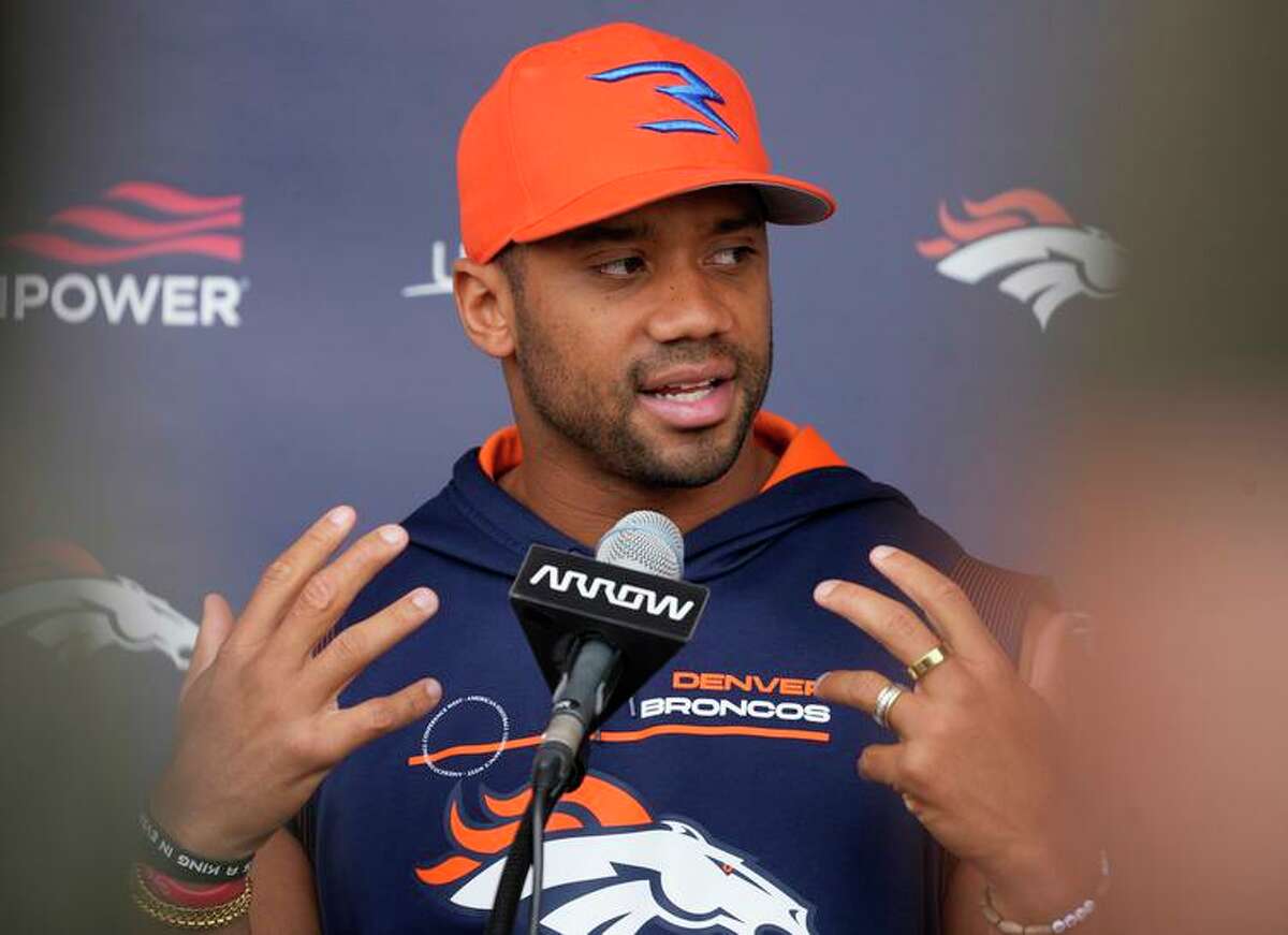 Broncos quarterback Russell Wilson said he was on the same page as his head coach, Nathaniel Hackett.