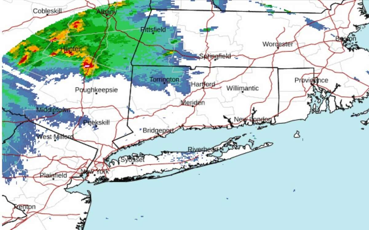 Radar of the tri-state region on Wednesday afternoon, Sept. 21, 2022. A cold front is expected to produce showers and thunderstorms on Thursday. The front will also bring significantly cooler temperatures to the region on the first day of fall.