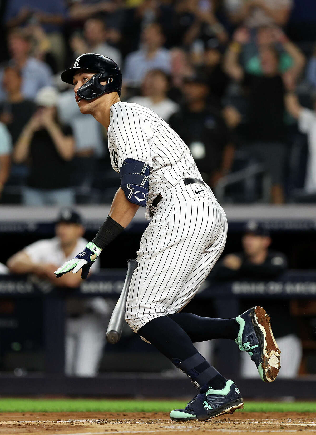 Aaron Judge home run record: Fan leaps out of stands for historic