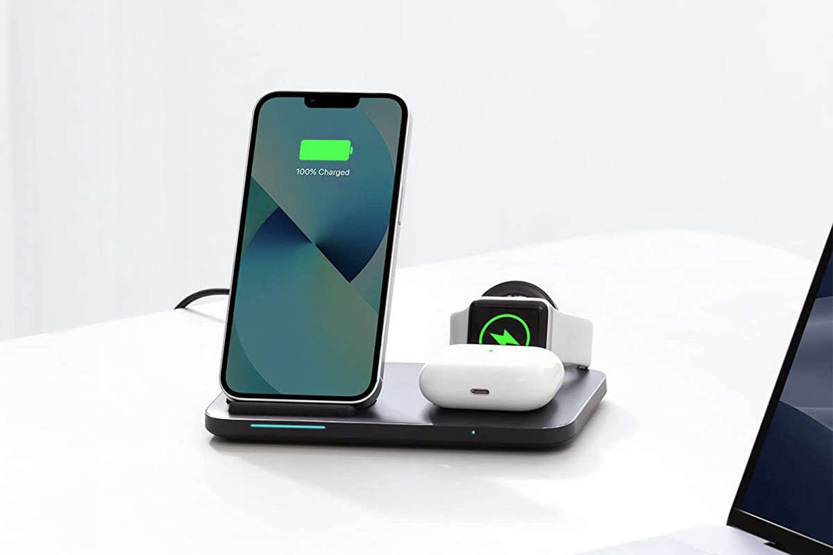 The Anker Foldable 3-in-1 Wireless Charging Station ($23.99) from Amazon.