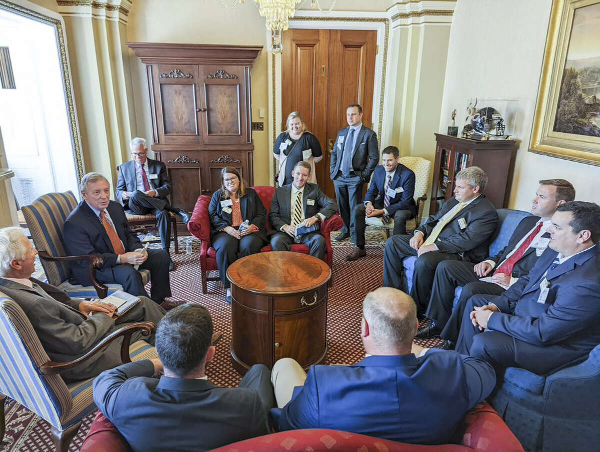Illinois Farm Bureaus members meet with Senator Dick Durbin, D-Springfield, in his Capitol Hill office during the annual fall Leaders to Washington Program.