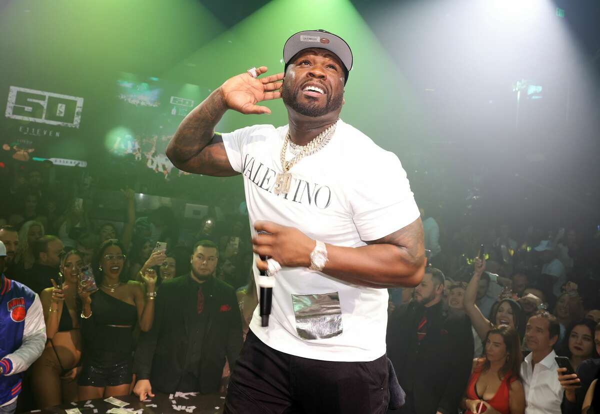 50 Cent celebrates New Year's Eve 2022 at E11EVEN on December 31, 2021 in Miami, Florida.