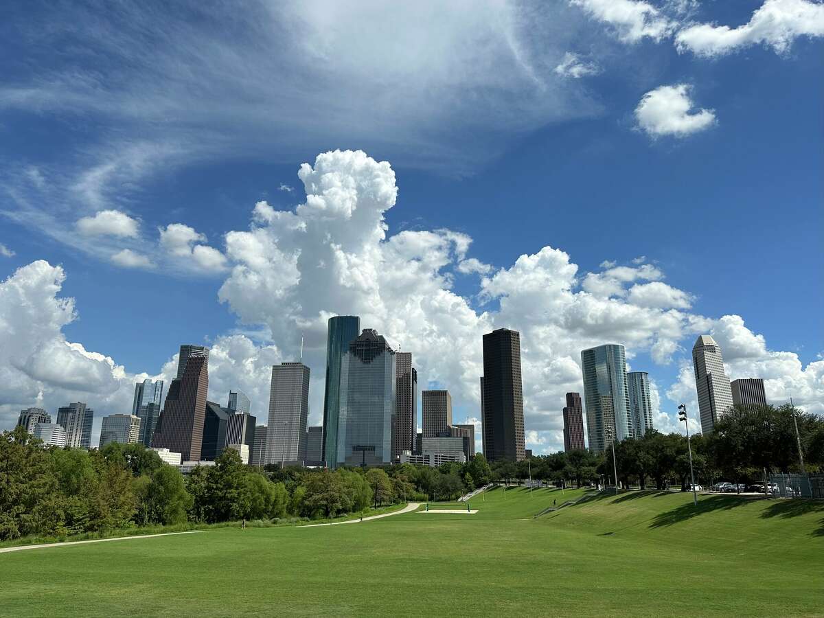 The iPhone 14 Pro Max’s improved camera system – the main camera now boasts 48 megapixels - results in photos to with richer colors and more detail, as shown in this image taken at Eleanor Tinsley Park, looking toward downtown. 