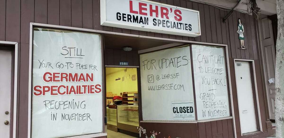 Handwritten signs?outside of Lehr's German Specialties signal the 48-year-old store in Noe Valley is making its comeback under new ownership.?