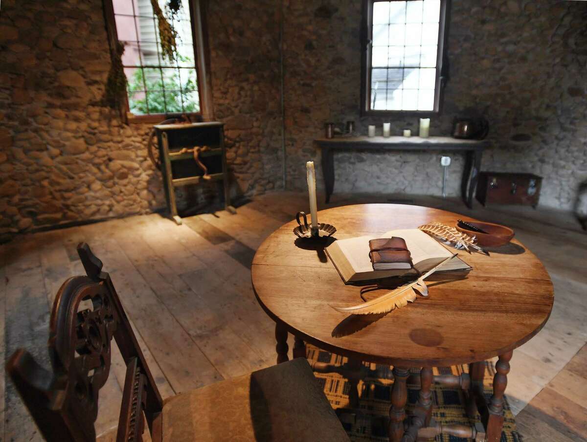 The circular interior of the Westport Museum's newly renovated cobblestone barn will host the Connecticut Witch Panic Escape Room for the month of October in Westport, Conn. on Thursday, Sept. 22, 2022. Reservations for the attraction can be made at westporthistory.org.