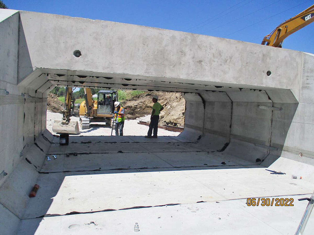 Installation of a box culvert within the Nameoki Ditch along Johnson Road is part of the Nameoki Corridor improvement strategy for Granite City.