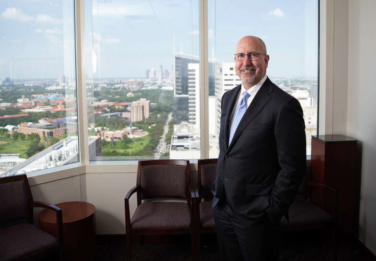 St. Luke’s Health CEO Dr. Doug Lawson poses for a photograph Thursday, Sept. 22, 2022, in Houston.