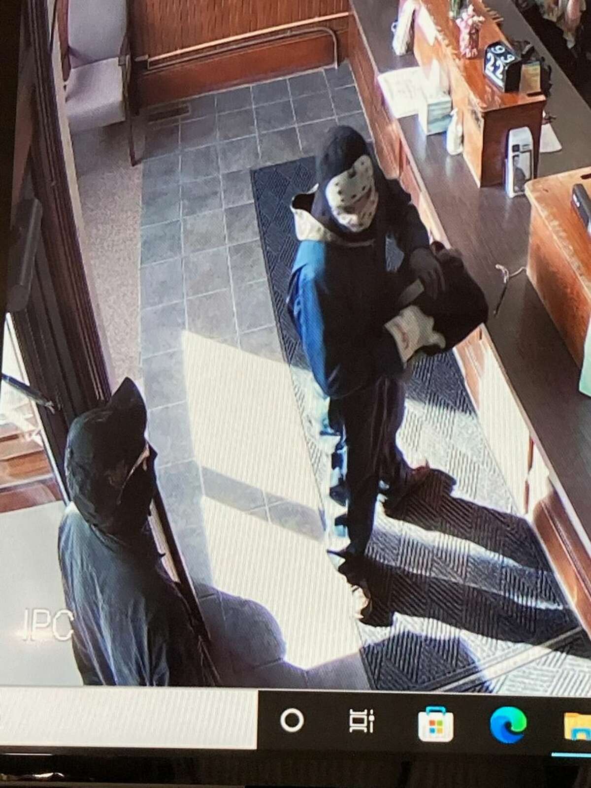 Police are searching for two subjects who robbed a bank in Luther on Sept. 22, initiating the lock down and evacuation of Baldwin Community Schools.