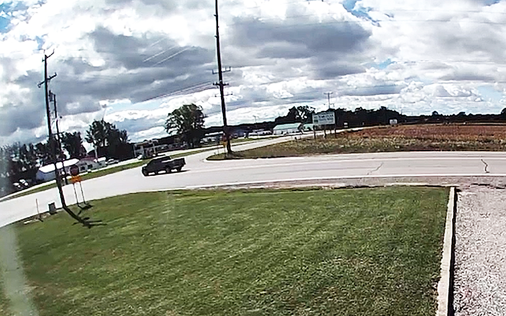 Video shows truck speeding through stop sign in Huron County