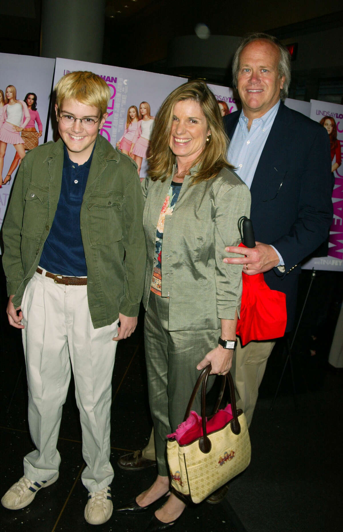 Susan Saint James (centre), husband Dick Ebersol (right) and son Teddy.