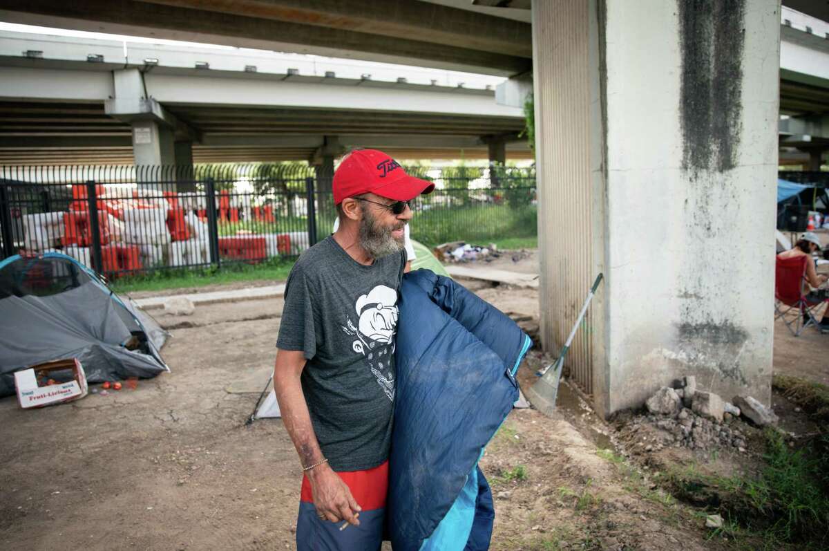 Members of Houston encampment near Minute Maid found work related to Astros  games