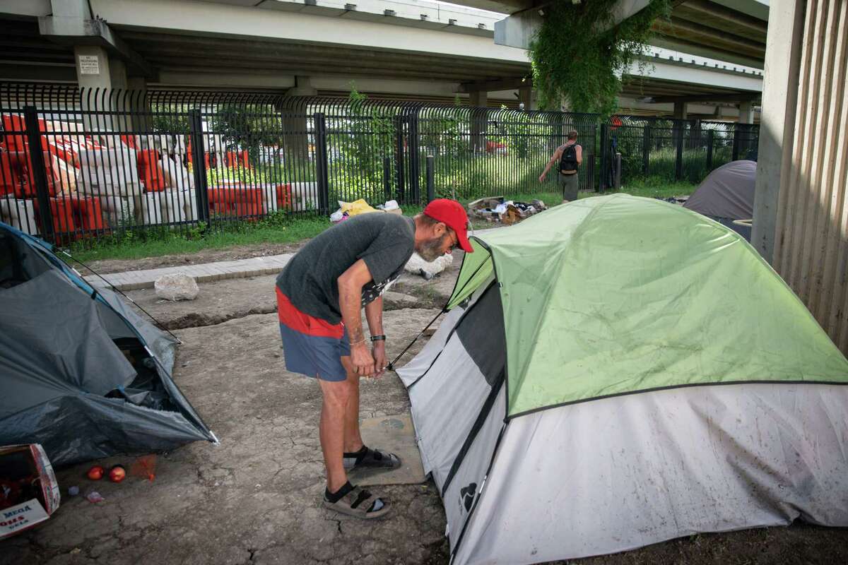 Members of Houston encampment near Minute Maid found work related