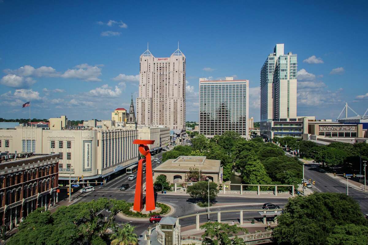 A view of the city of San Antonio, Texas, skyline. 