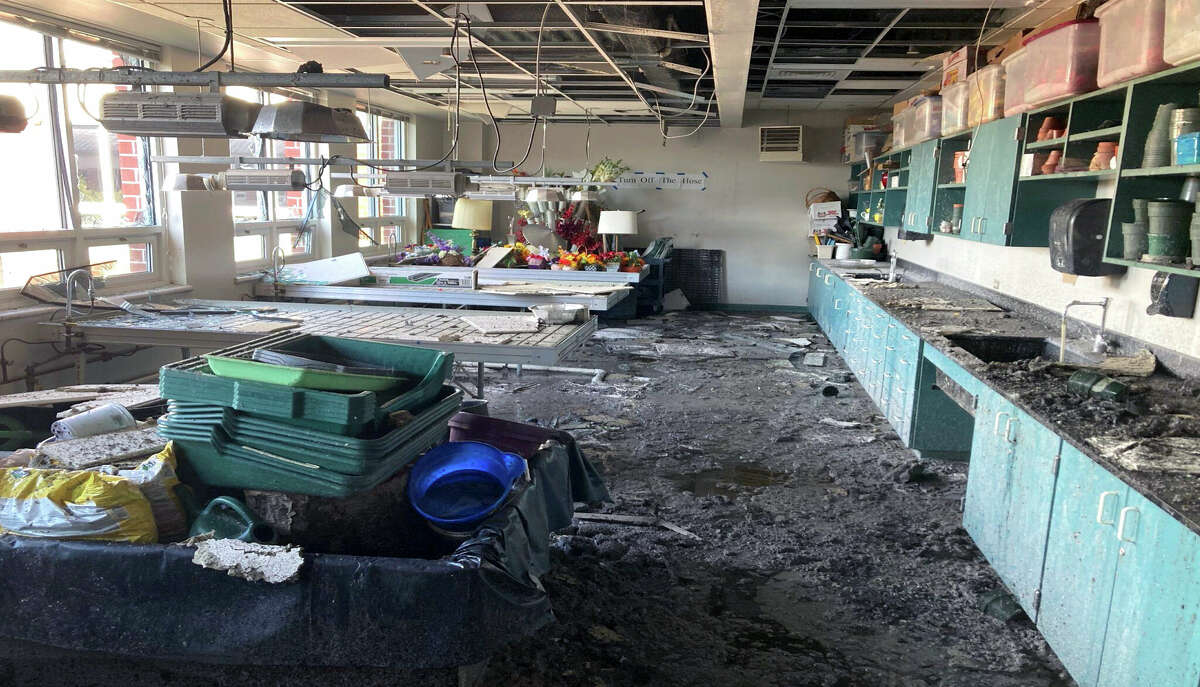 Out of the 50 classrooms affected by the July 5 roof fire, three science labs on the third floor of New Milford High School sustained the heaviest damages.