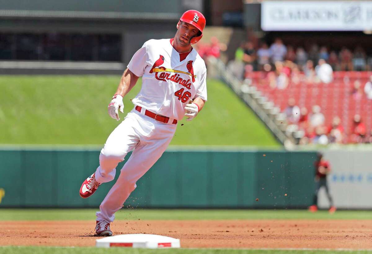 St. Louis Cardinals' Paul Goldschmidt round third on his way to score during the first inning of a baseball game against the Arizona Diamondbacks Sunday, July 14, 2019, in St. Louis. (AP Photo/Jeff Roberson)