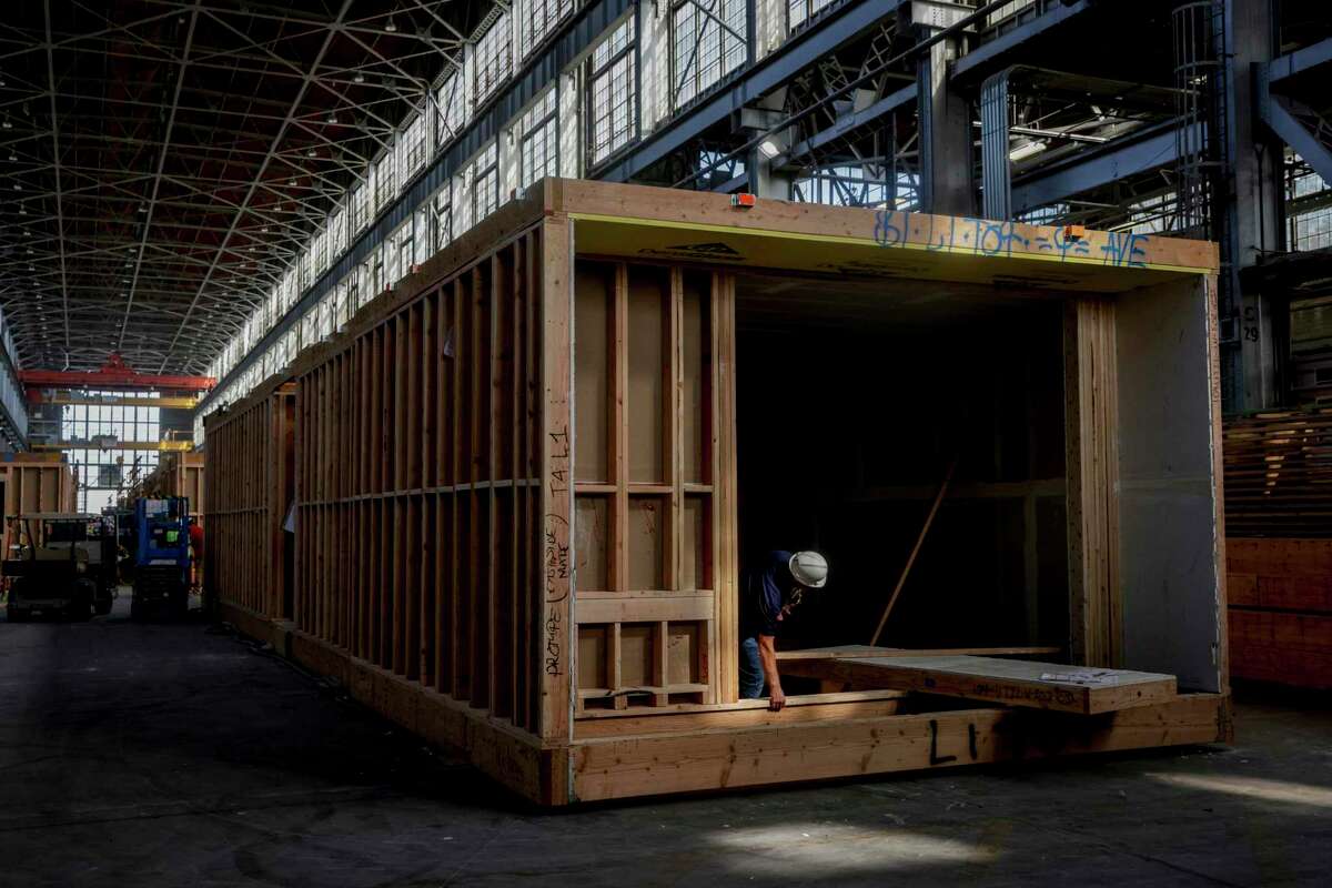 A modular home prototype can be seen at Factory OS on Mare Island in Vallejo, Calif.