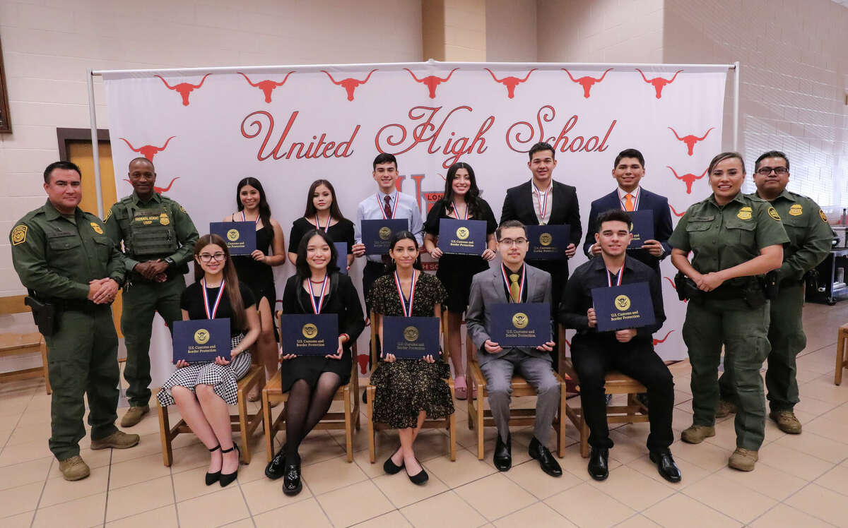 The Laredo Sector Border Patrol presented the first 11 Youth of the Month program honorees for the 2022-23 school year with a ceremony at United High School on Friday, Sept. 23, 2022.