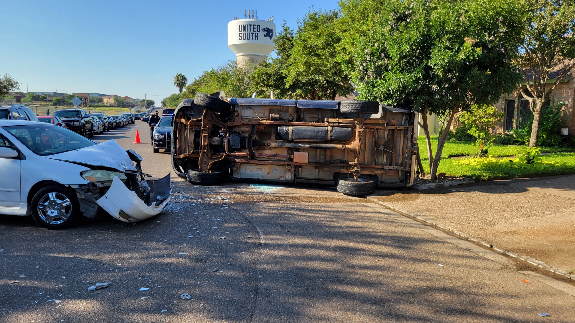 A twovehicle collision in south Laredo led to two people going to