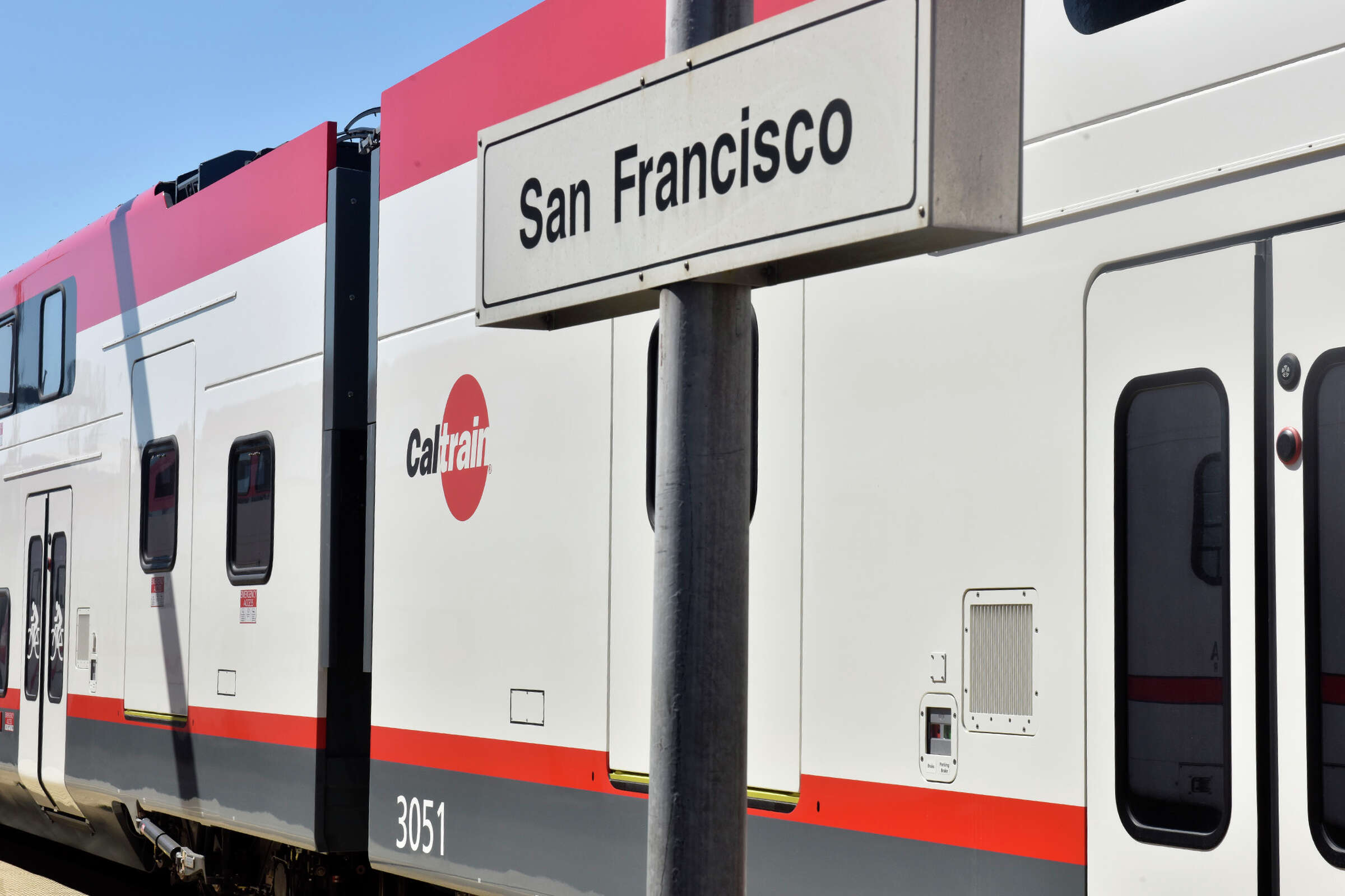 Caltrain debuts its new electric train fleet in San Francisco