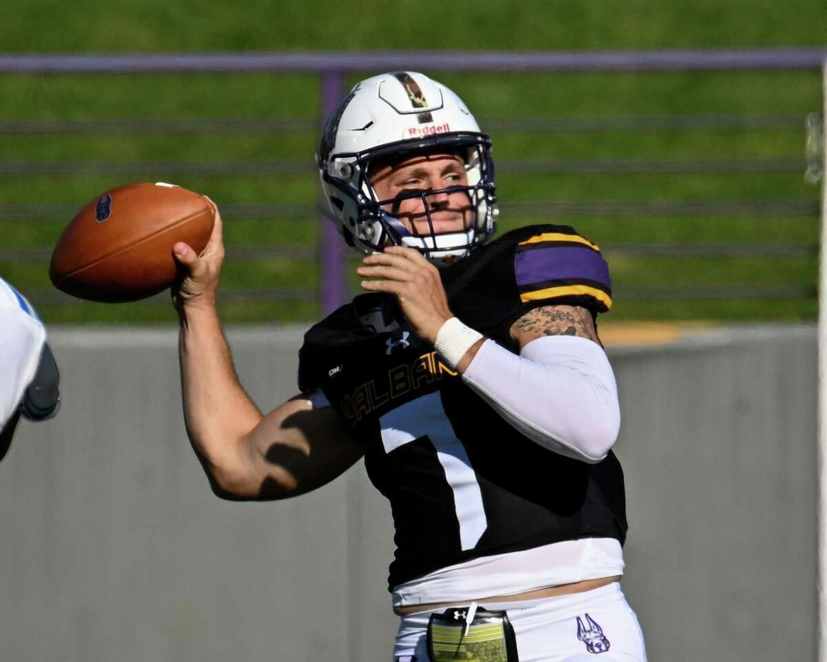 UAlbany quarterback Reese Poffenbarger said what stuck with him from the Manning Passing Academy experience before his ninth grade season was counselor Jalen Hurts telling him he could play.