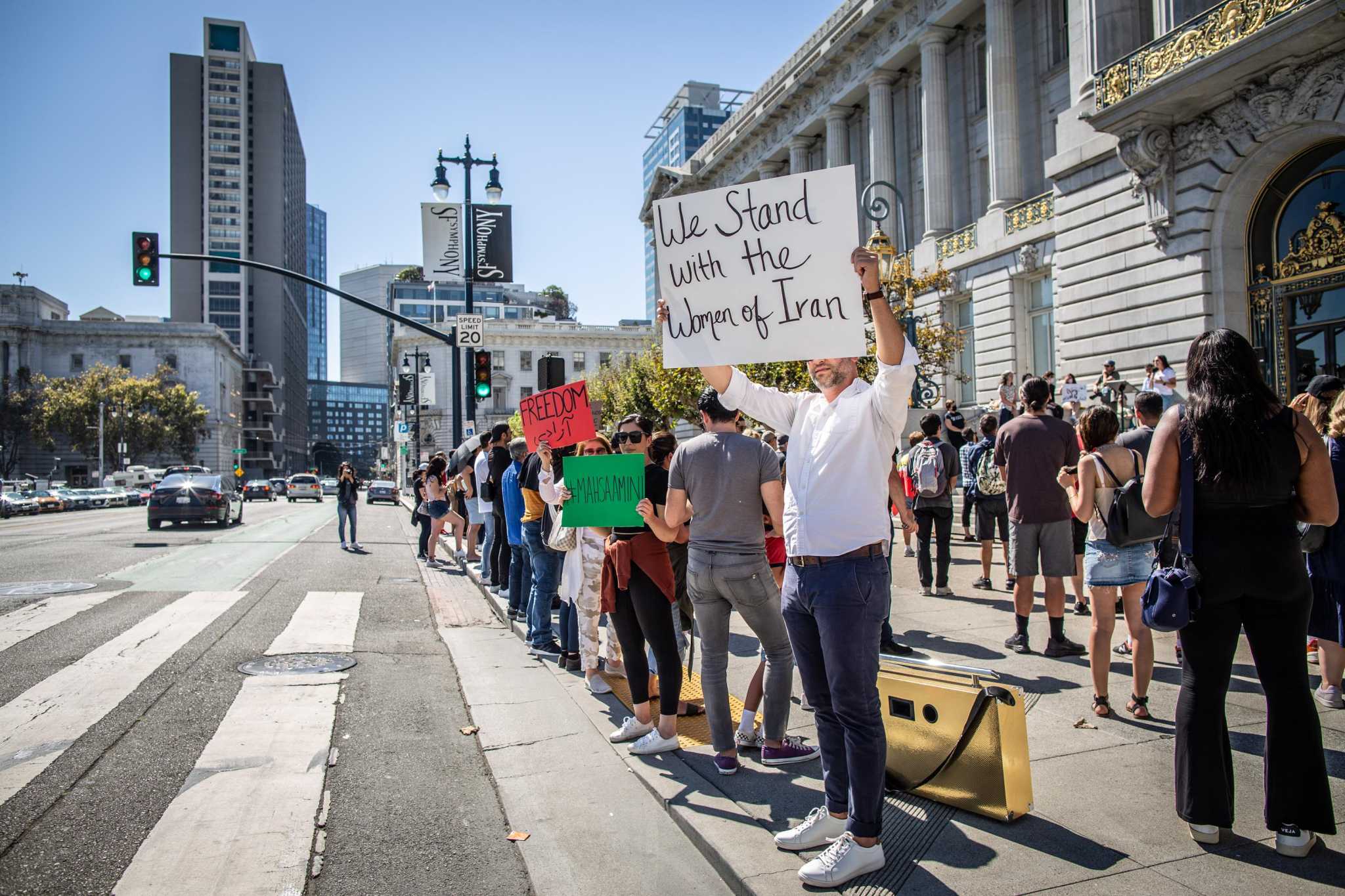 Iranian Americans in S.F. protest Islamic leadership after woman’s ...