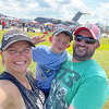 Edwardsville graduate Lauren (Schmidt) Koons and her husband Jake with their son Wyatt at the air show in Chesterfield, Missouri.
